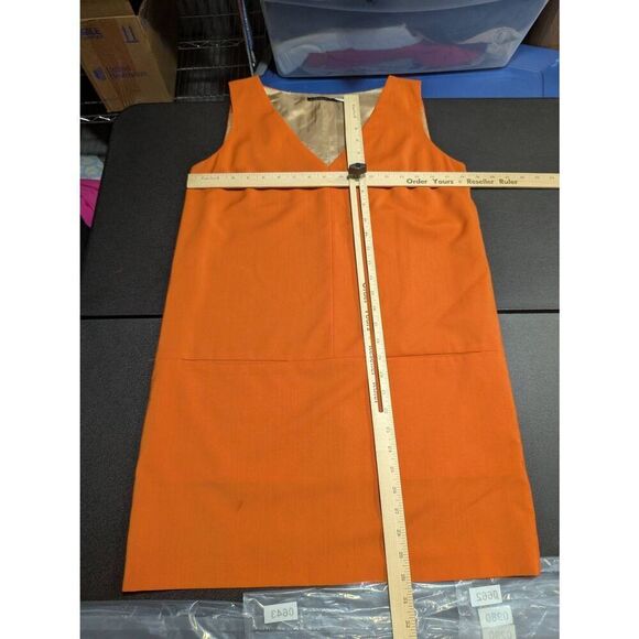 Zara Orange Sleeveless Mini Dress Women's Medium - Picture 4 of 5